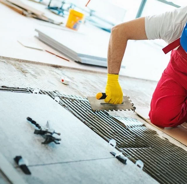 Laying tiles Laying tiles